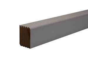 Plinthe en MDF hydro - bord arrondi - prépeint blanc - L. 2000 x l. 70 x H. 10 mm