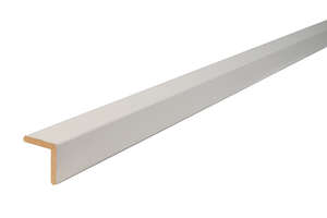 Baguette d'angle arrondie MDF - prépeint blanc - L. 2440 x l. 34 x Ép. 34 mm