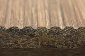 Lame de terrase en bamboo X-TREME® 1 face rainurée 1 face lisse - section 20x137 mm - L. 1850 mm