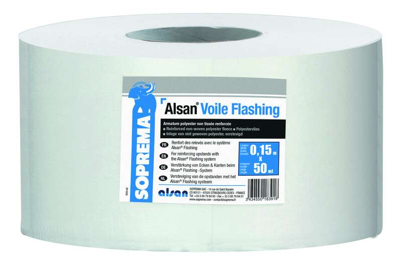 Armature de renfort ALSAN® VOILE FLASHING pour résines d'étanchéité L. 50 x l. 0,10 m