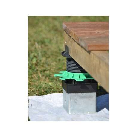 Plot réglable ELEVO pour pieu métallique pour terrasse en bois - Hauteur de 43 à 138 mm - Sachet de 10 pièces
