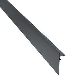 Profilé de finition clipsable JOUPLAST PROFILDECK L. 240 x Ht. 14 cm - aluminium laqué Anthracite RAL 7016 texturé