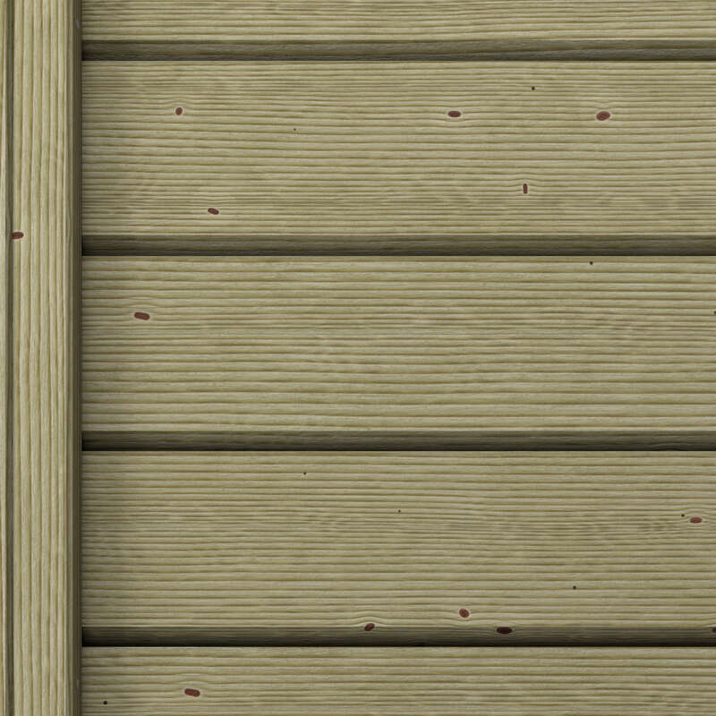 Lame de clôture en Sapin blanc du Nord - traité classe 3 - vert - H. 135 x Ép. 27 mm - L. 1920 mm