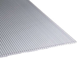 Plaque plane alvéolaire en polycarbonate ONDUCLAIR PCMW - cristal - L. 3 x l. 1,05 m x Ép. 6 mm