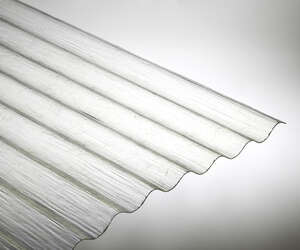 Plaque ondulée en polyester ONDUCLAIR PO90 - incolore - L. 3 x l. 1 m x Ép. 0,9 mm
