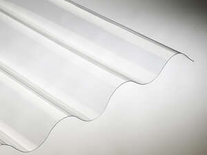 Plaque ondulée en PVC GO92 5 ondes - translucide - L. 2 x l. 0,92 m x Ép. 1,2 mm