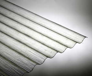 Plaque nervurée en polyester ONDUCLAIR PO90 - incolore - L. 4 x l. 0,90 m x Ép. 1,2 mm