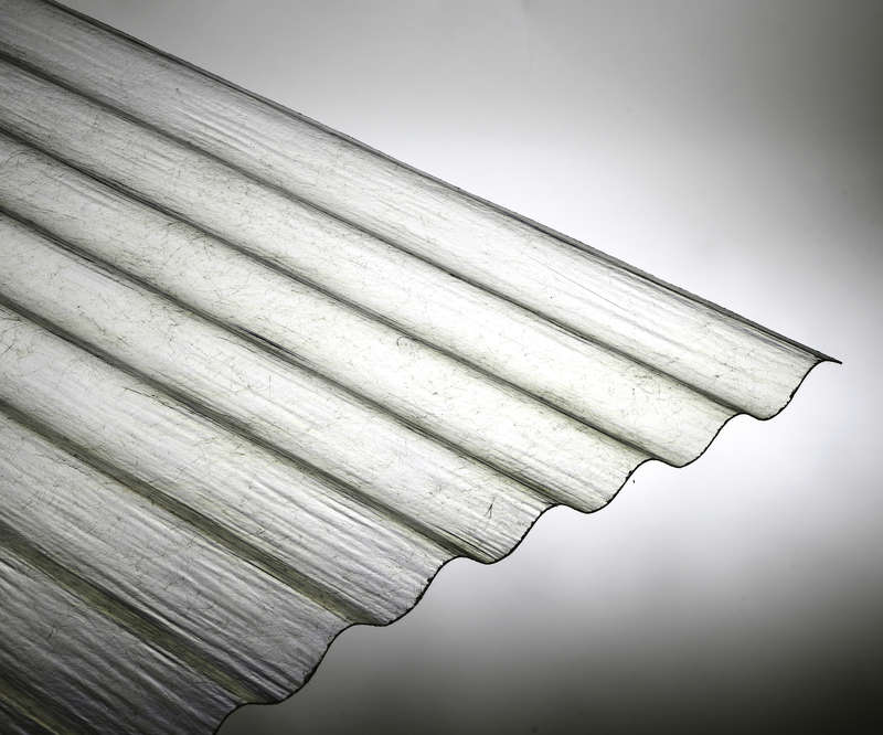 Plaque ondulée en polyester ONDUCLAIR PO90 - incolore - L. 3 x l. 0,9 m x Ép. 1,2 mm