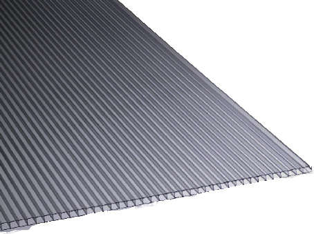 Plaque plane alvéolaire en polycarbonate ONDUCLAIR PCMW - cristal - L. 3 x l. 1 m x Ép. 10 mm