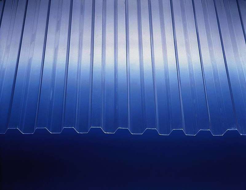 Plaque ondulée en polycarbonate GRECA - cristal - L. 3 x l. 1,1 m x Ép. 0,8 mm