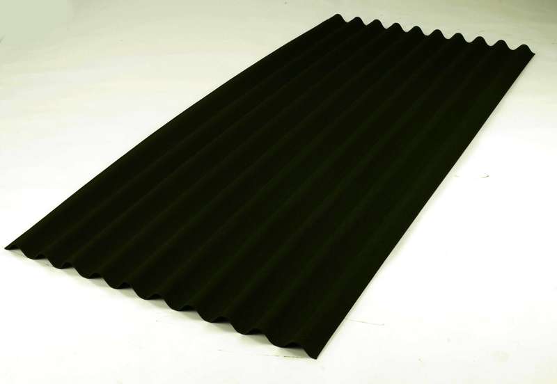 Plaque bitumée CLASSIC 10 ondes - noir - L. 2 x l. 0,95 m x Ép. 3 mm