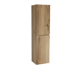 Colonne de Salle de Bains OZE HARMONIE H. 140 x l. 35 x p. 30 cm - 2 portes - décor Argile