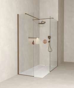 Paroi de douche ODESIGN NEO L. 55 x H 200 cm - Verre Securit 8 mm - Traité anticalcaire