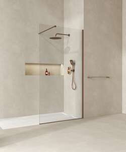 Paroi de douche ODESIGN NEO L. 105 x H 200 cm - Verre Securit 8 mm - Traité anticalcaire