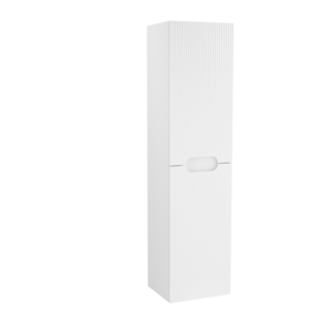 Colonne de salle de bains OZE HIPSTER H. 140 x l. 35 x p. 30 cm - 2 portes - laqué blanc mat