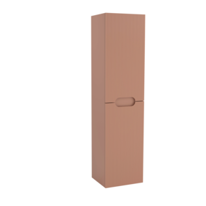 Colonne de Salle de Bains OZE HIPSTER H. 140 x l. 35 x p. 30 cm - 2 portes - laqué Terre Cuite