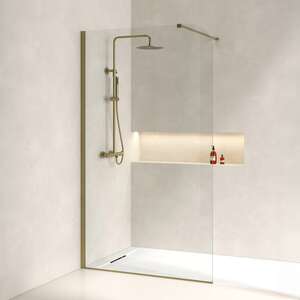 Paroi de douche ODESIGN NEO L. 115 x H 200 cm - Verre Securit 8 mm avec angle arrondi - Traité anticalcaire