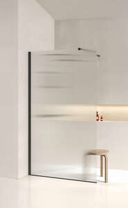 Paroi de douche ODESIGN NEO L. 115 x H 200 cm - Verre Securit 8 mm finition cannelée - Traité anticalcaire