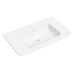 Plan vasque à poser Solid Surface OZE INDIANA L. 100 x l. 48 cm x Ep. 15 mm - Blanc Mat