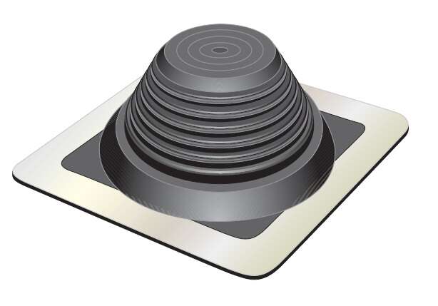 Manchon pour sortie de toiture simple en EPDM FLASH noir - Diam. 6 x L. 203 mm