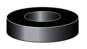 Rondelle pour étanchéité en néoprène - noir - Diam. 20 x L. 7 x H. 3 mm - Sachet de 100 pièces