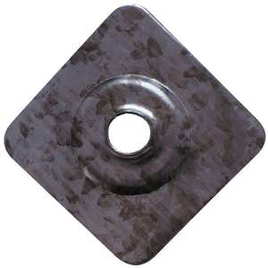 Plaquette carrée en acier galvanisé - L. 40 x l. 40 mm - Sachet de 100 pièces