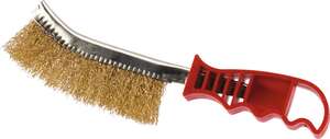 Brosse de ponçage en acier laiton UNIVERSELLE L. 265 x l. 15 mm rouge