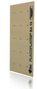 Plaque de plâtre PLACOPLATRE® BA 13 NF L. 3,6 x l. 1,2 m x Ép. 13 mm