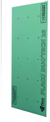 Plaque de plâtre hautement acoustique PLACO® DUO'TECH® BA25 Marine - L. 3,0 x l. 0,9 m x Ép. 25 mm
