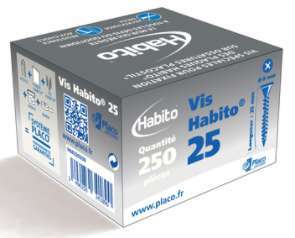 Vis de fixation pour la fixation de plaques HABITO® sur ossature PLACOSTIL® L. 25 mm - Boîtes de 250 pièces