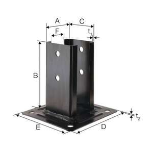 PIED POT. CLAUSTRA 70X70 PEINT +FIXATION