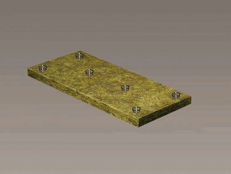 Panneau isolant en laine de roche ROCKFEU System - L. 2400 x l. 600 mm - Ep. 120 mm - R = 3,35 m².K/W