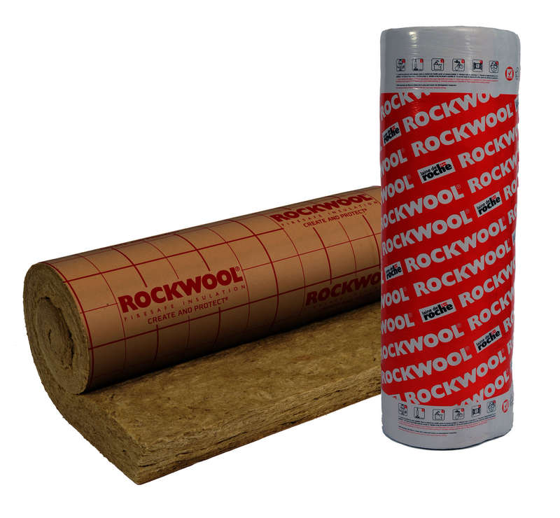 Isolant Roulrock Kraft pour combles perdus - laine de roche - ép. 100 mm - 1,2x5 m - R = 2,5 m².K/W