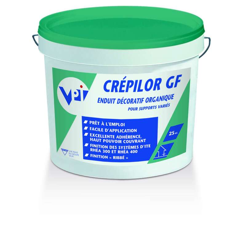 Enduit décoratif organique CRÉPILOR GF autres teintes- Seau de 25 kg