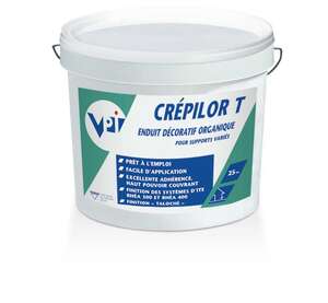 Enduit décoratif organique CRÉPILOR T R901 blanc - Seau de 25 kg