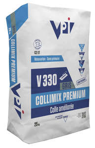 Colle carrelage tous travaux et supports C2ET COLLIMIX PREMIUM V330 gris - Sac de 25 kg