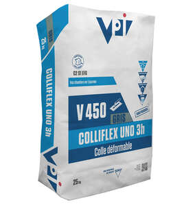 Colle carrelage déformable sol chauffant C2SAEFG COLLIFLEX UNO V450 - Sac de 25 kg