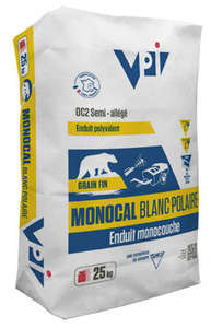 Enduit MONOCAL GF blanc polaire - Sac de 25 kg