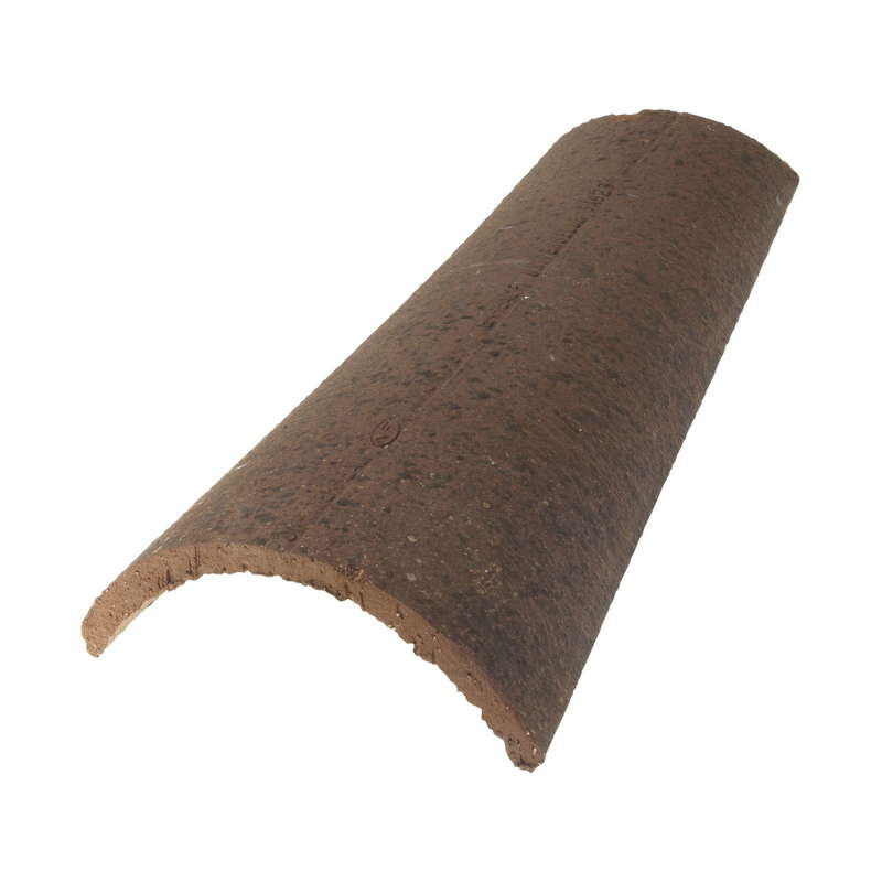 Tuile faîtière ronde de 40 en terre cuite brun MP