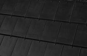 Tuile à emboîtement en terre cuite LA GAULOISE noir graphite L. 416 x l. 260 mm