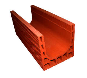 Brique de chaînage en terre cuite CALIBRIC rouge L. 500 x l. 200 x H. 210 mm - R=0,88 m².K/W