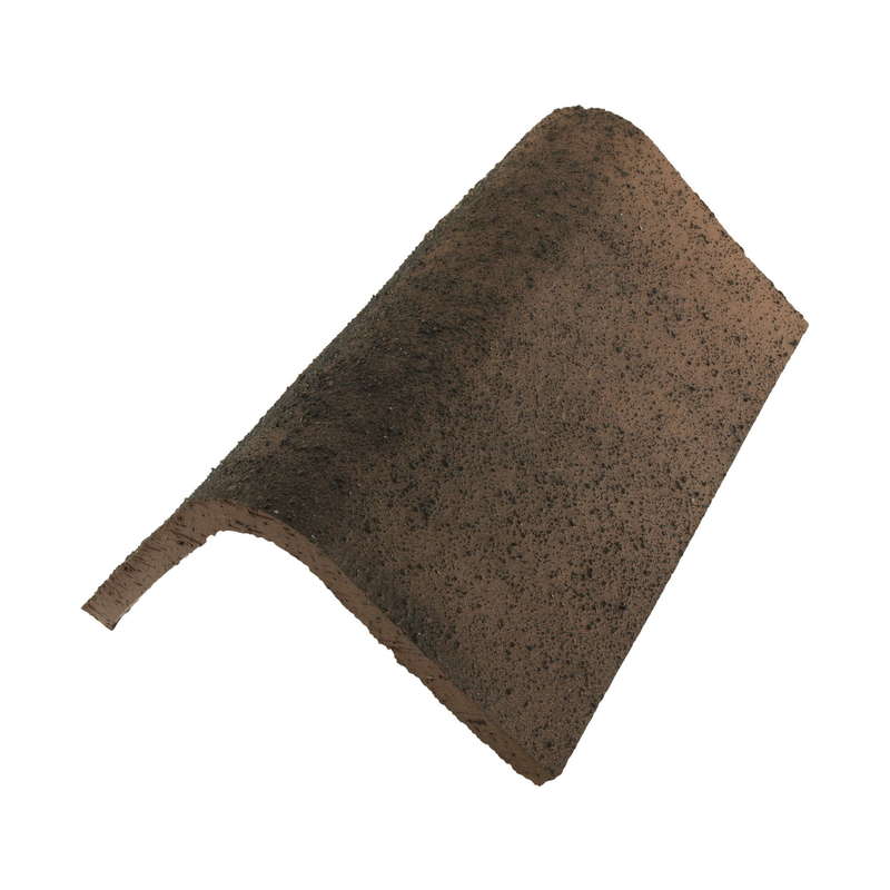Tuile faîtière angulaire en terre cuite plate sablé normand - L. 320 x l. 250 mm
