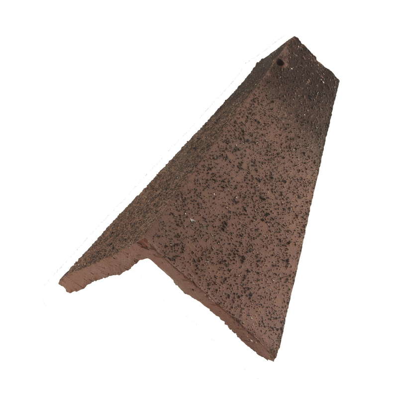 Arêtier cornier angulaire à sceller en terre cuite sablé normand l. 170 x L. 270 mm