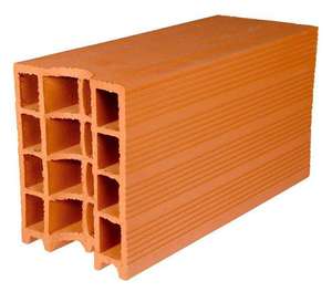 Brique creuse 16 trous A barre L. 500 x l. 270 x H. 200 mm