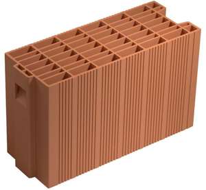 Brique de mur en terre cuite CALIBRIC ONE rouge L. 500 x l. 200 x H. 314 mm - R=1,09 m².K/W