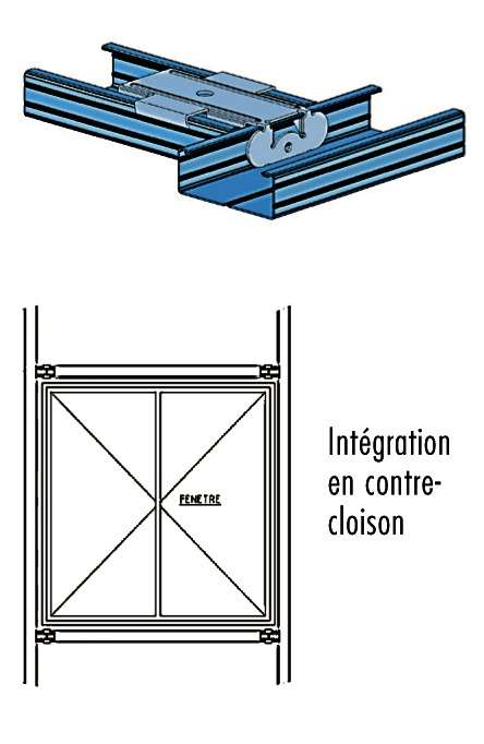 Panneau de boîte à rideaux en aluminium pour fenêtre sans