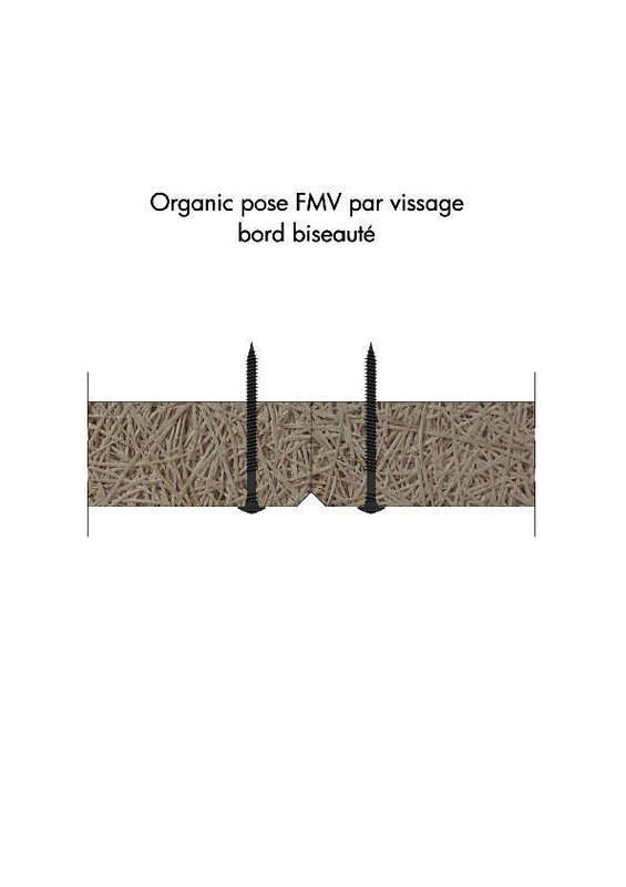 Dalle acoustique en laine de bois ORGANIC FMV/AK-01 PURE L. 2000 x l. 600 x H. 25 mm