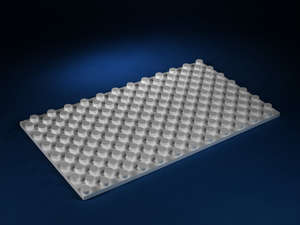 Panneau à 4 bords HYSOLDRAIN en polystyrène expansé pour hydratation drainage L. 1200 x l. 700 x Ép. 40 mm - R=0,44 m².K/W