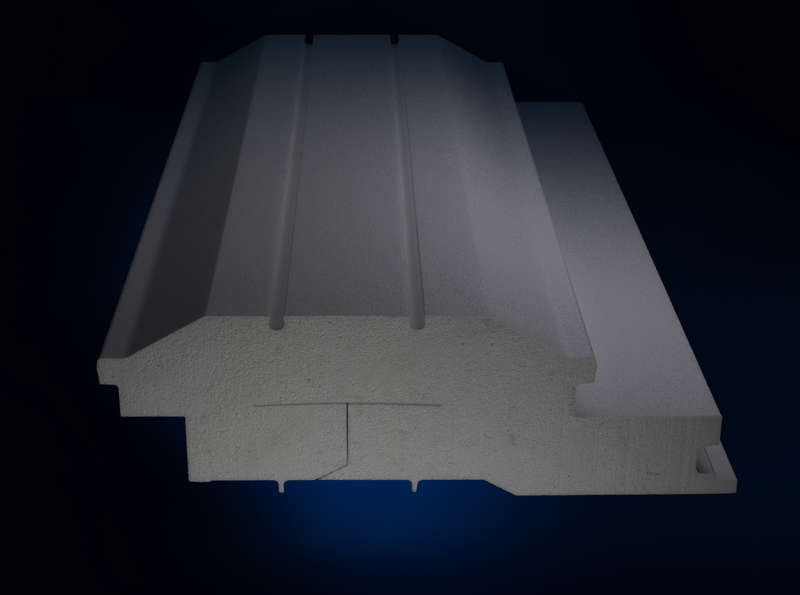 Entrevous en polystyrène expansé HOURDIVERSEL G SC120FPSE pour isolation thermique des planchers L. 1235 x l. 500 x H. 120 mm