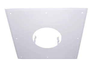 Plaque propreté en inox CLIPINOX blanc - Diam. 150/153 x L. 400 x l. 400 mm